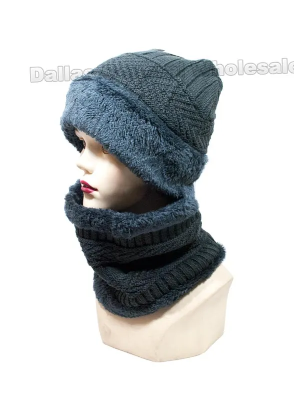 Adults Beanie with Scarf Gift Sets Wholesale