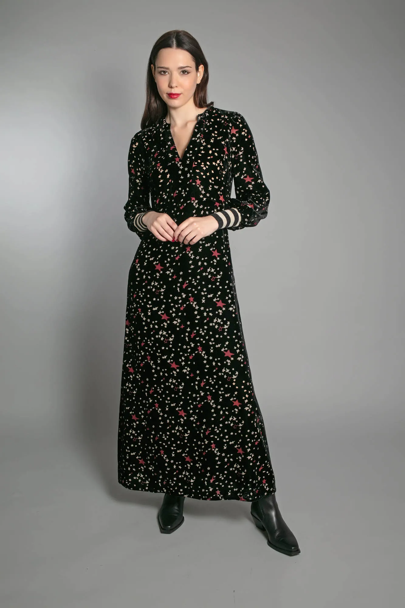 ALEANNA DEVORE MAXI DRESS