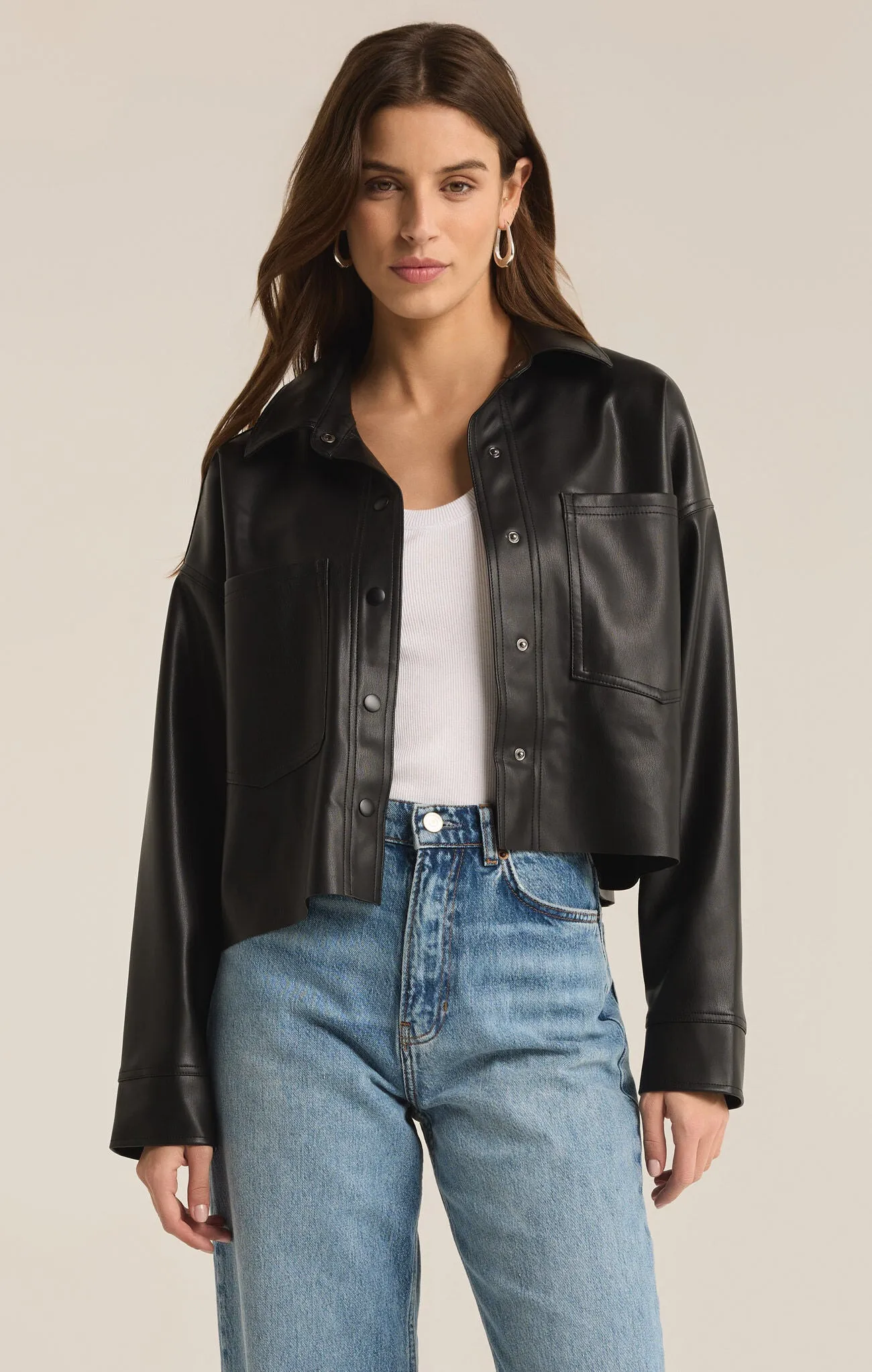 All Day Faux Leather Jacket