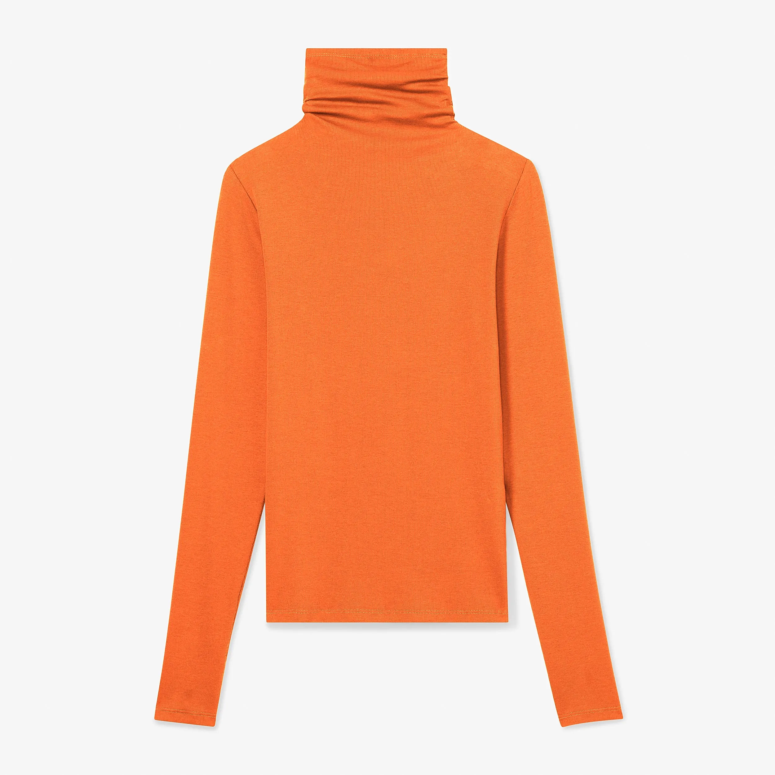 Axam Layering Turtleneck - Ribbed Pima Cotton :: Clementine