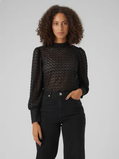 Becca High Neck Lace Top