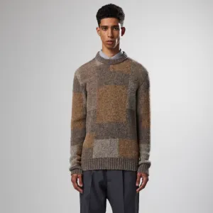 Brady 6531 Wool Intarsia Sweater (Camel Multi)