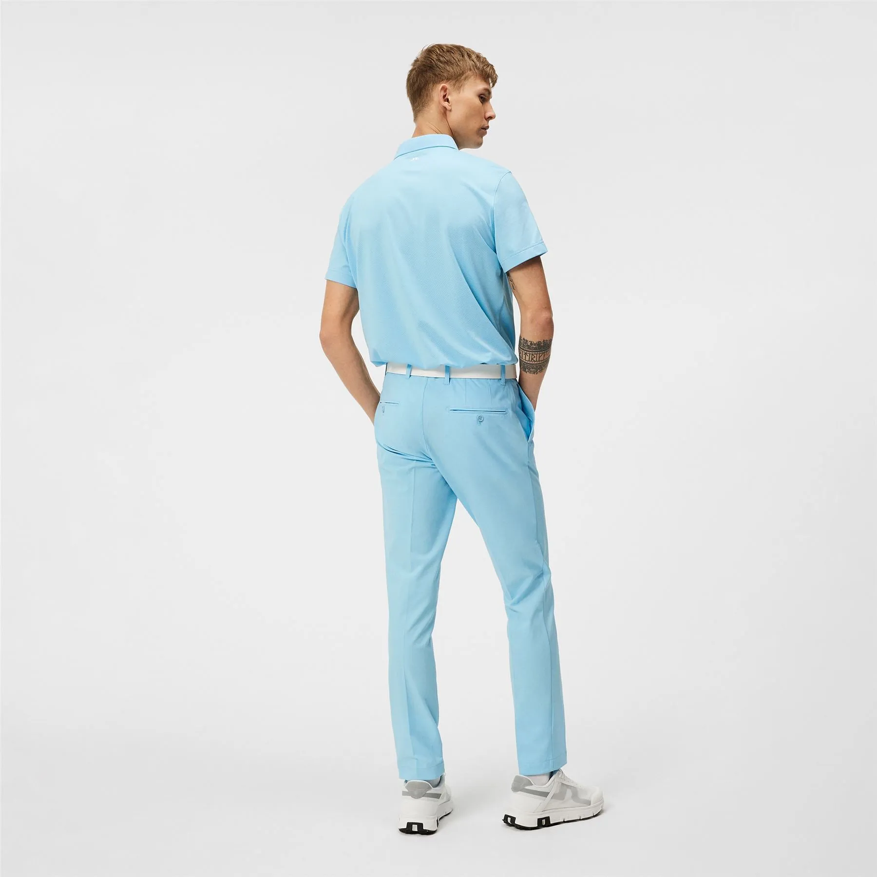 Bridge Regular Fit Tech Mesh Polo Baltic Sea - SS24