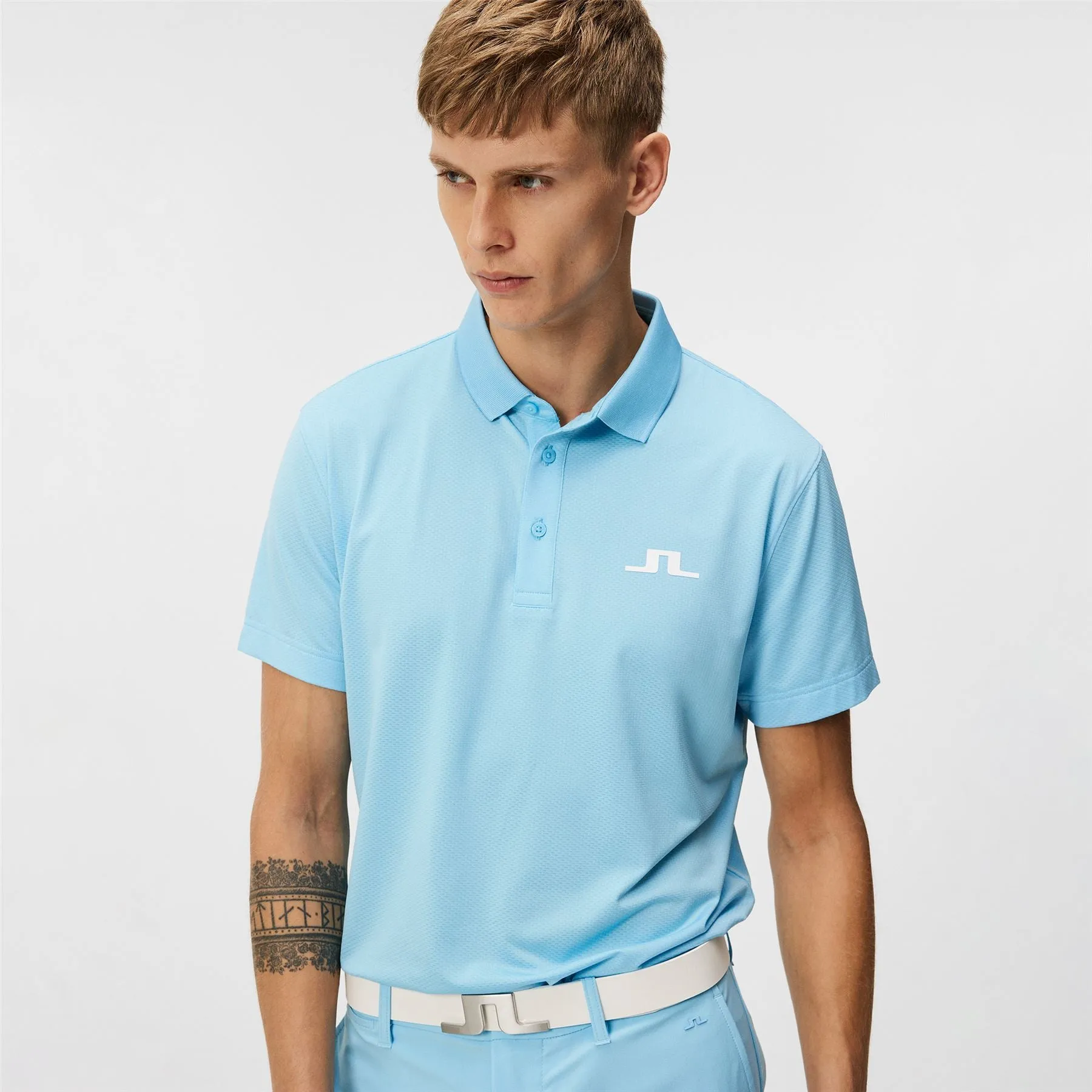 Bridge Regular Fit Tech Mesh Polo Baltic Sea - SS24