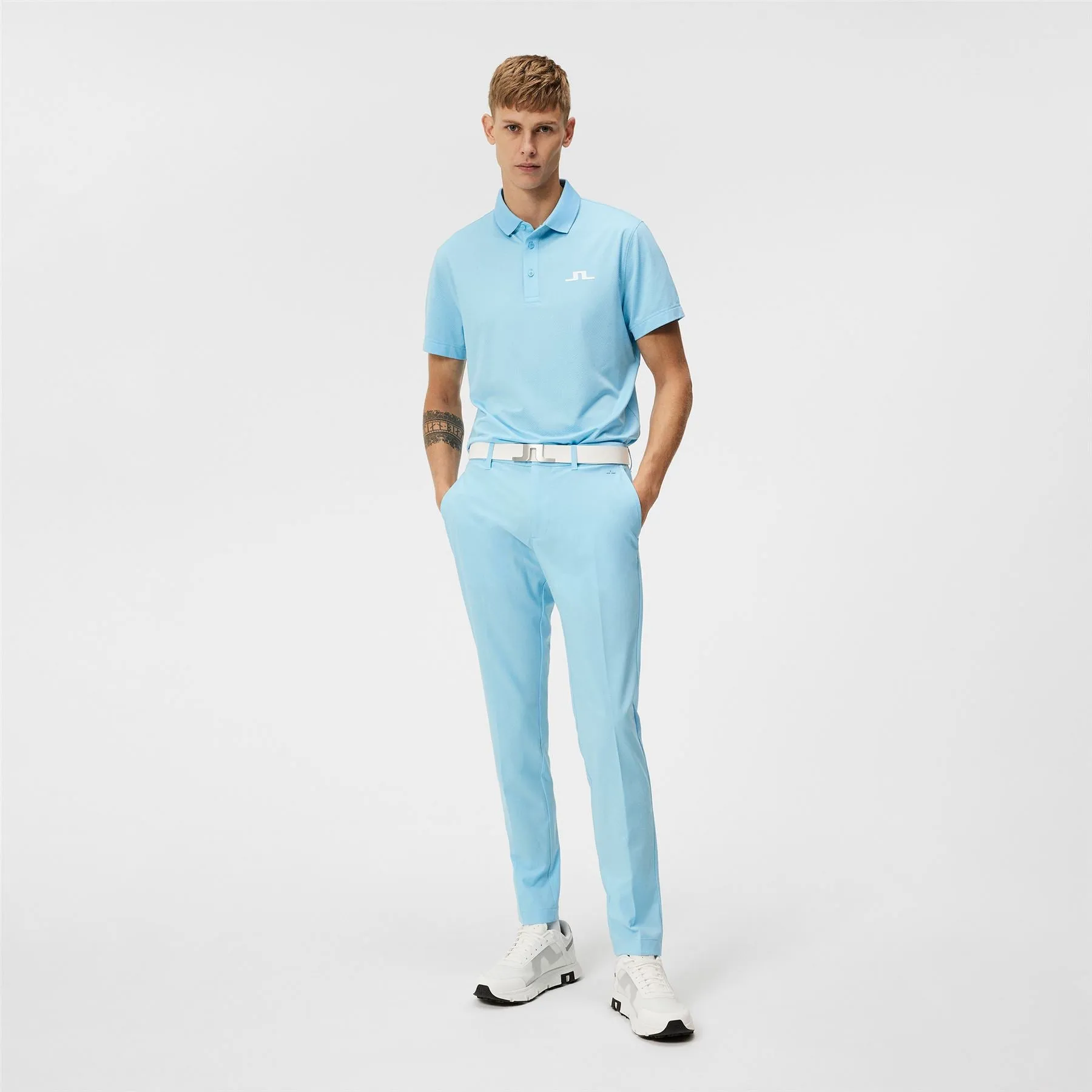 Bridge Regular Fit Tech Mesh Polo Baltic Sea - SS24