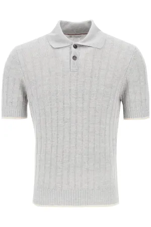 Brunello Cucinelli Ribbed Knit Polo Shirt