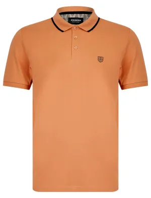 Buckfast Cotton Pique Polo Shirt in Cork Taupe - Kensington Eastside