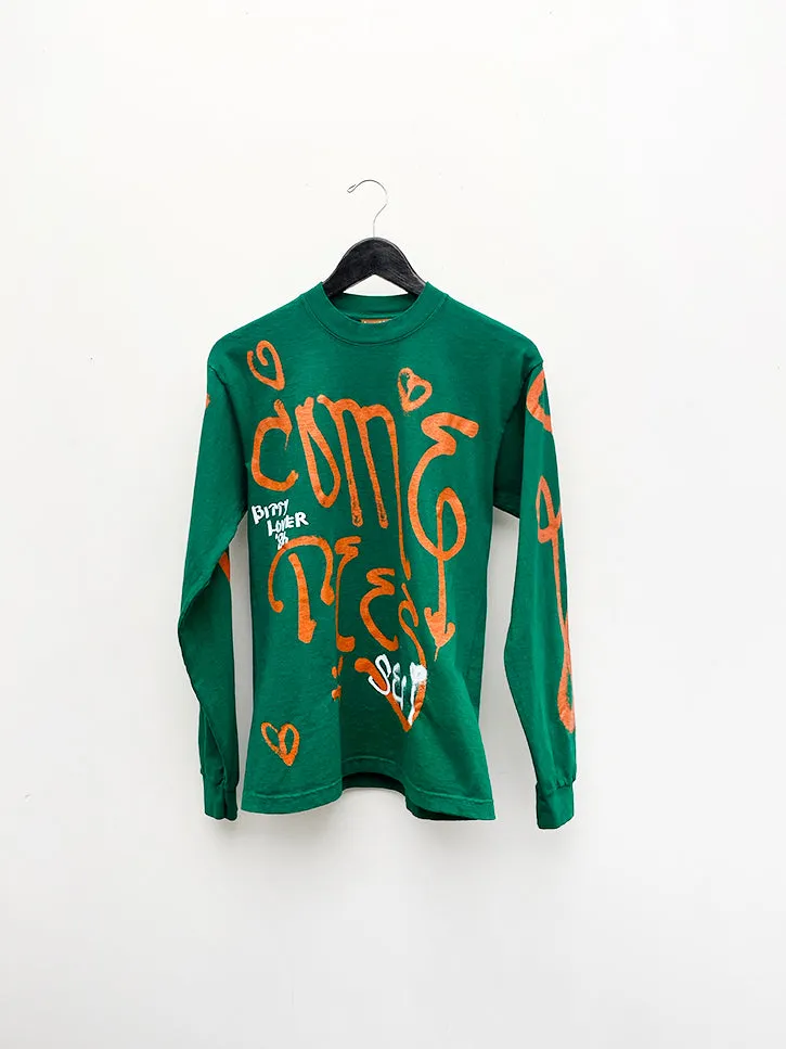 Come Tees Long Sleeve Logo Shirt, Green