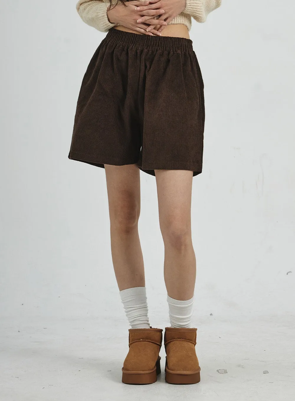 Corduroy Wide Shorts CD07