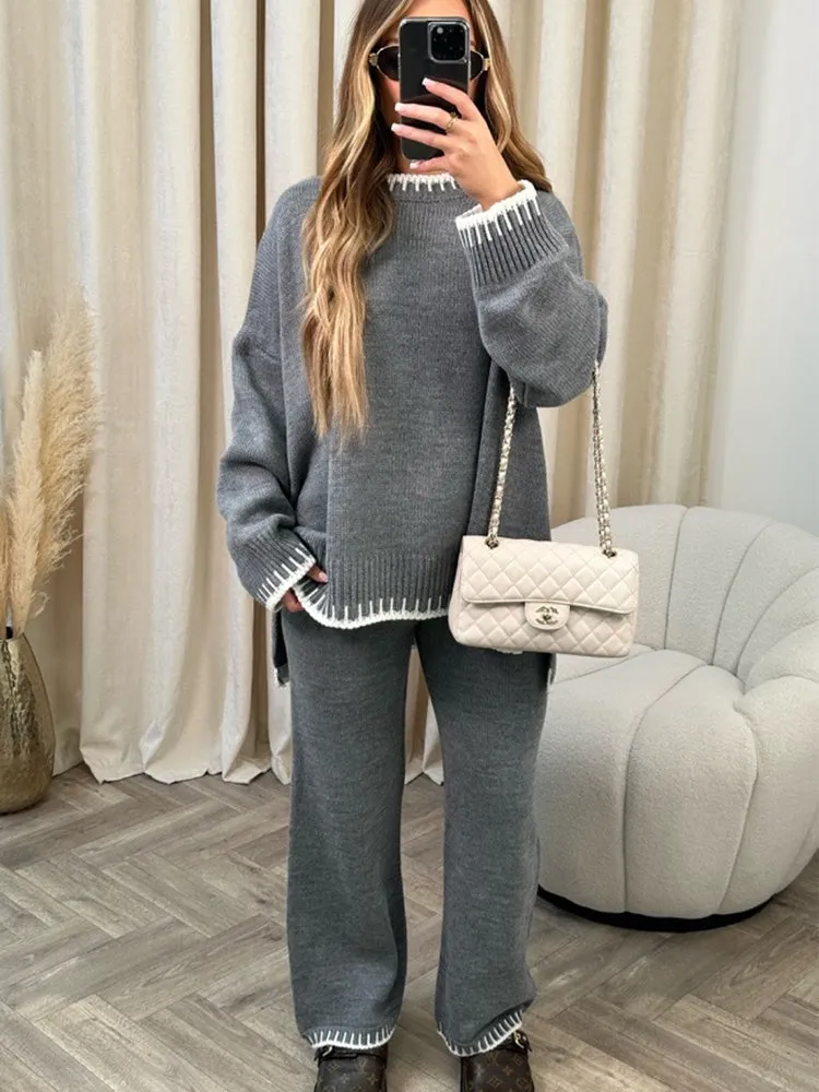 Cozy Two Piece Oversized Knitted Lounge Set