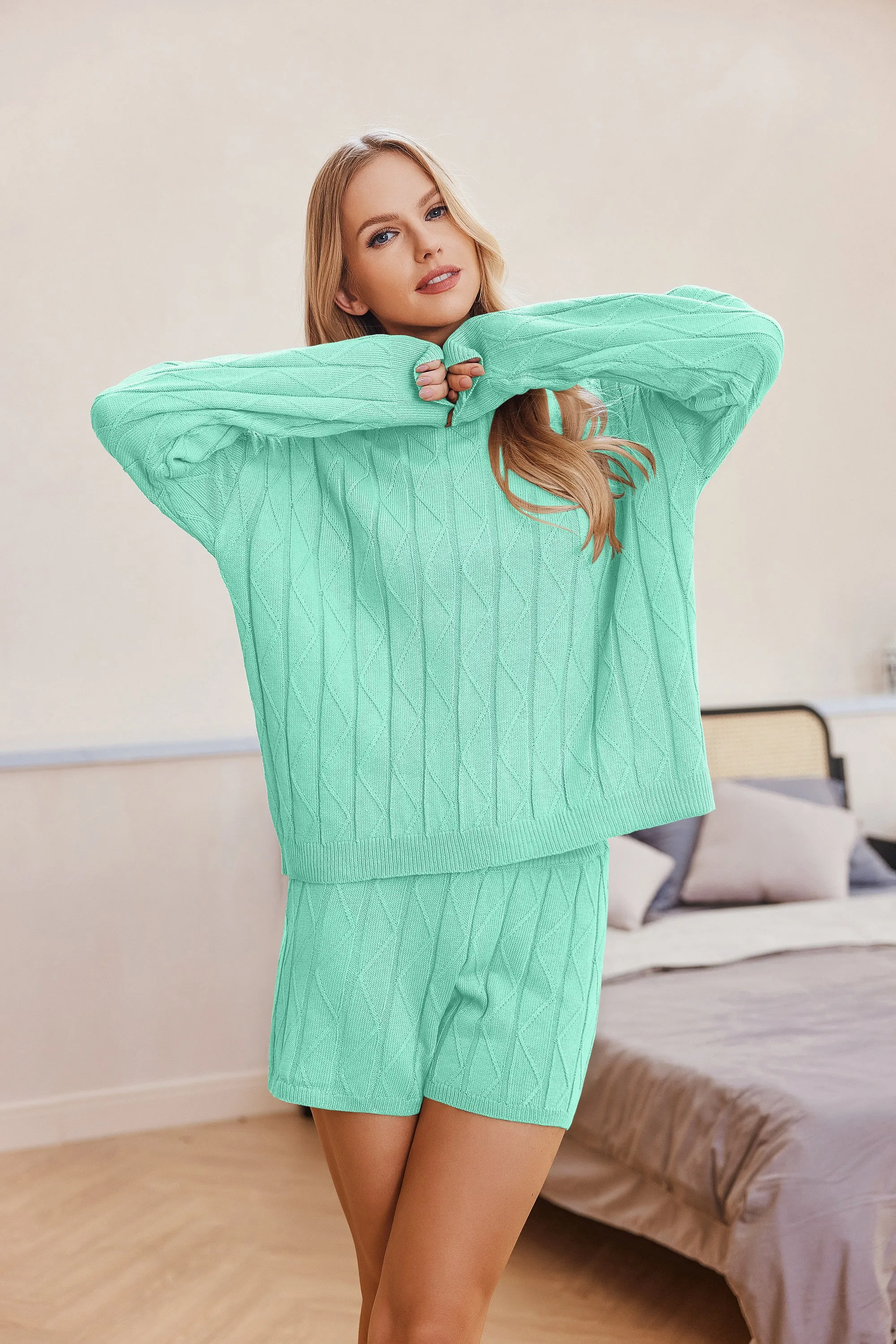 Ekouaer Cozy Knit Sweatsuit Sets (US Only)