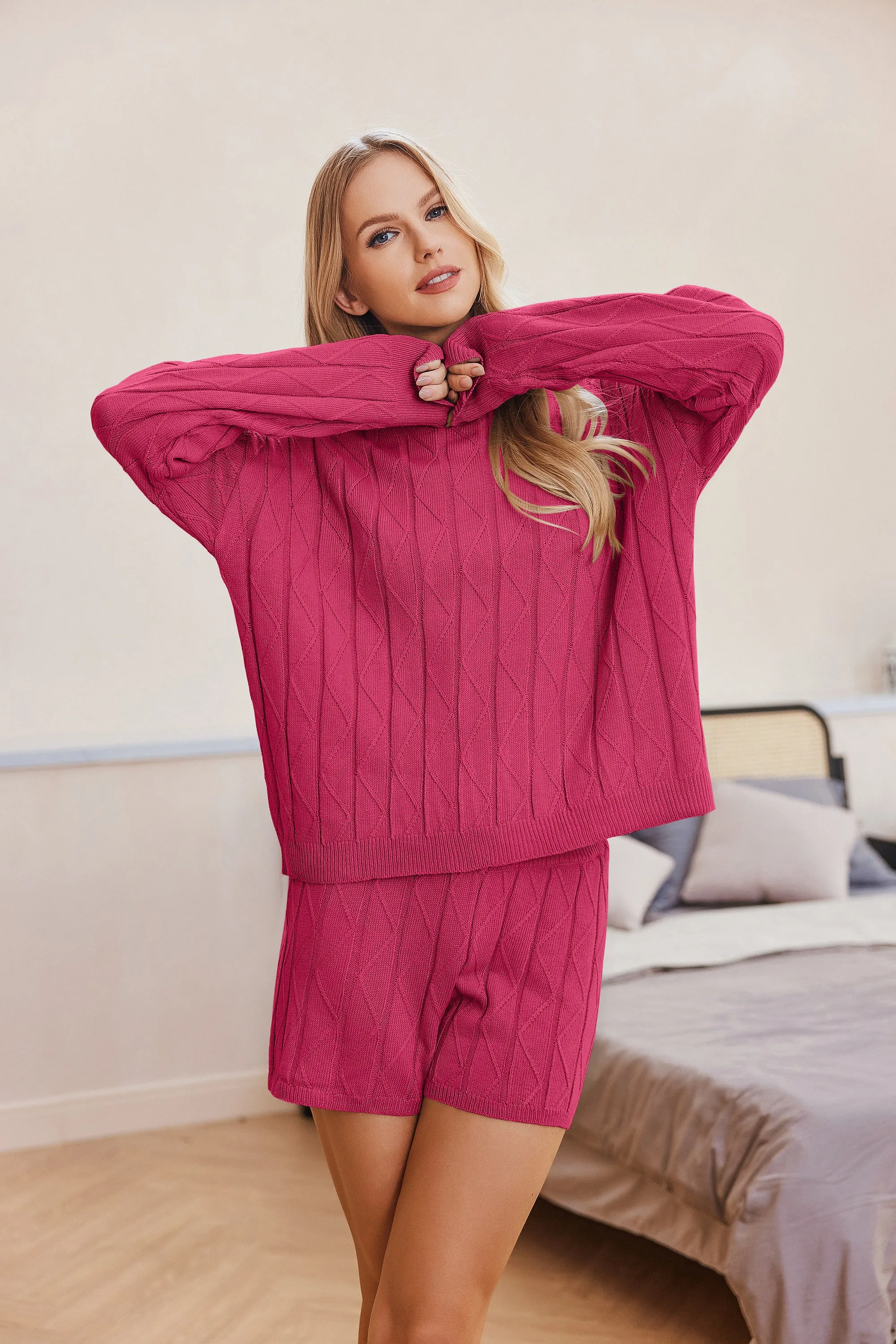 Ekouaer Cozy Knit Sweatsuit Sets (US Only)