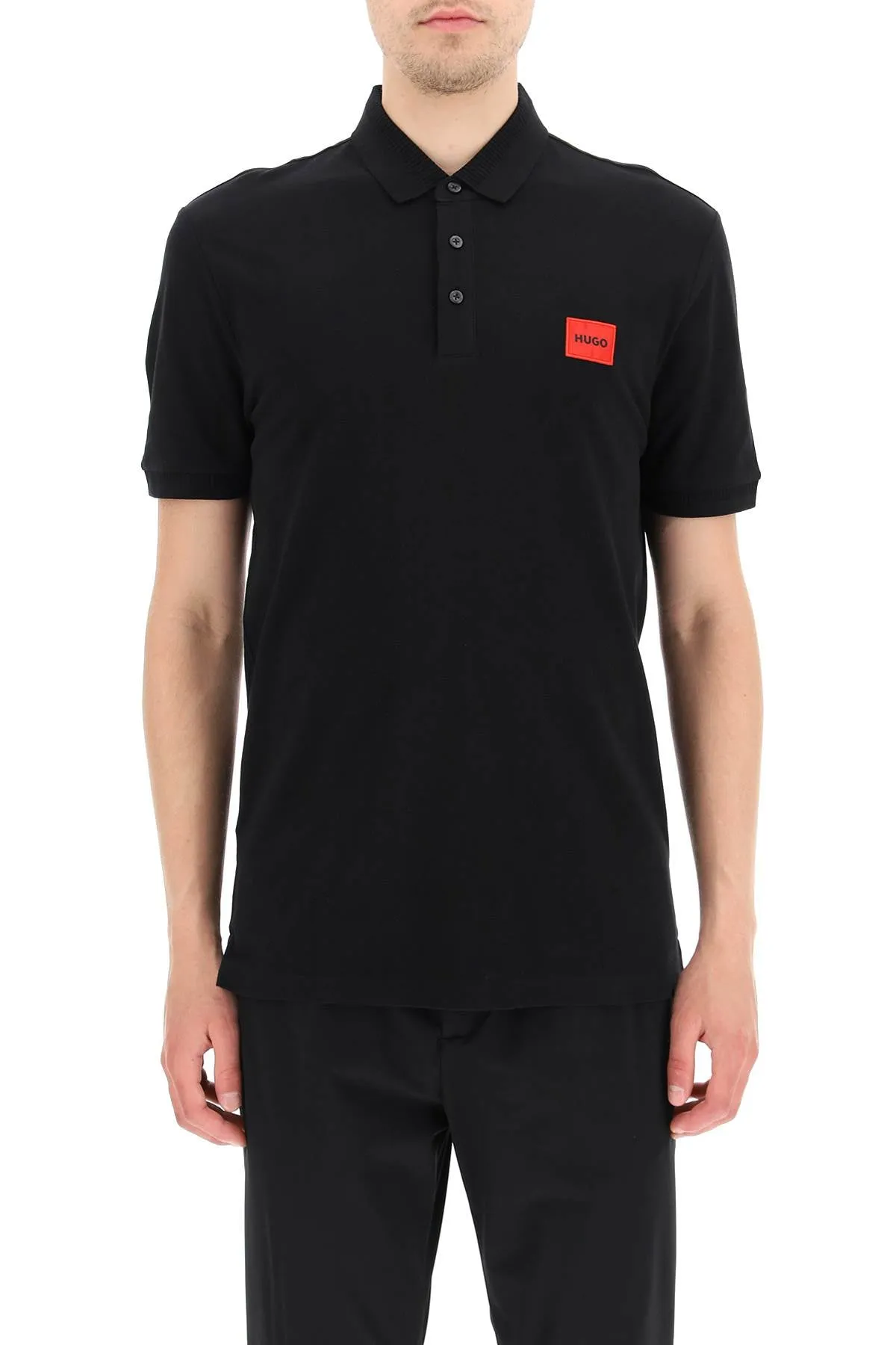 Hugo dereso slim fit polo shirt Black