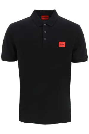 Hugo dereso slim fit polo shirt Black