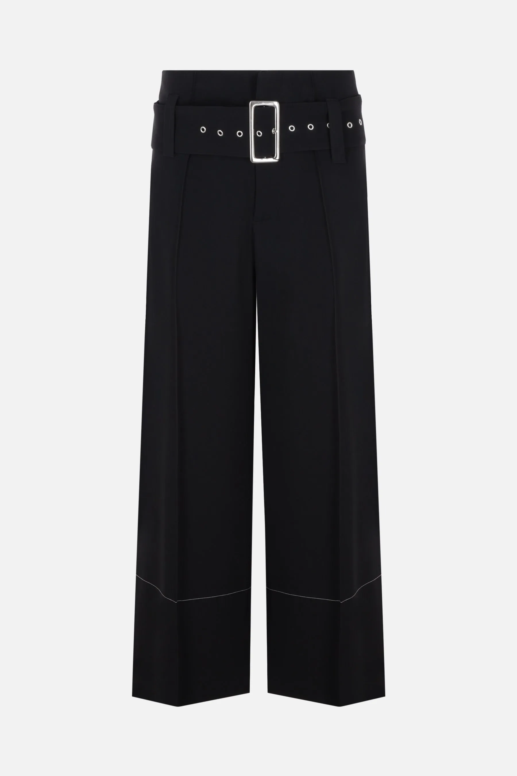 jersey wide-leg cropped pants