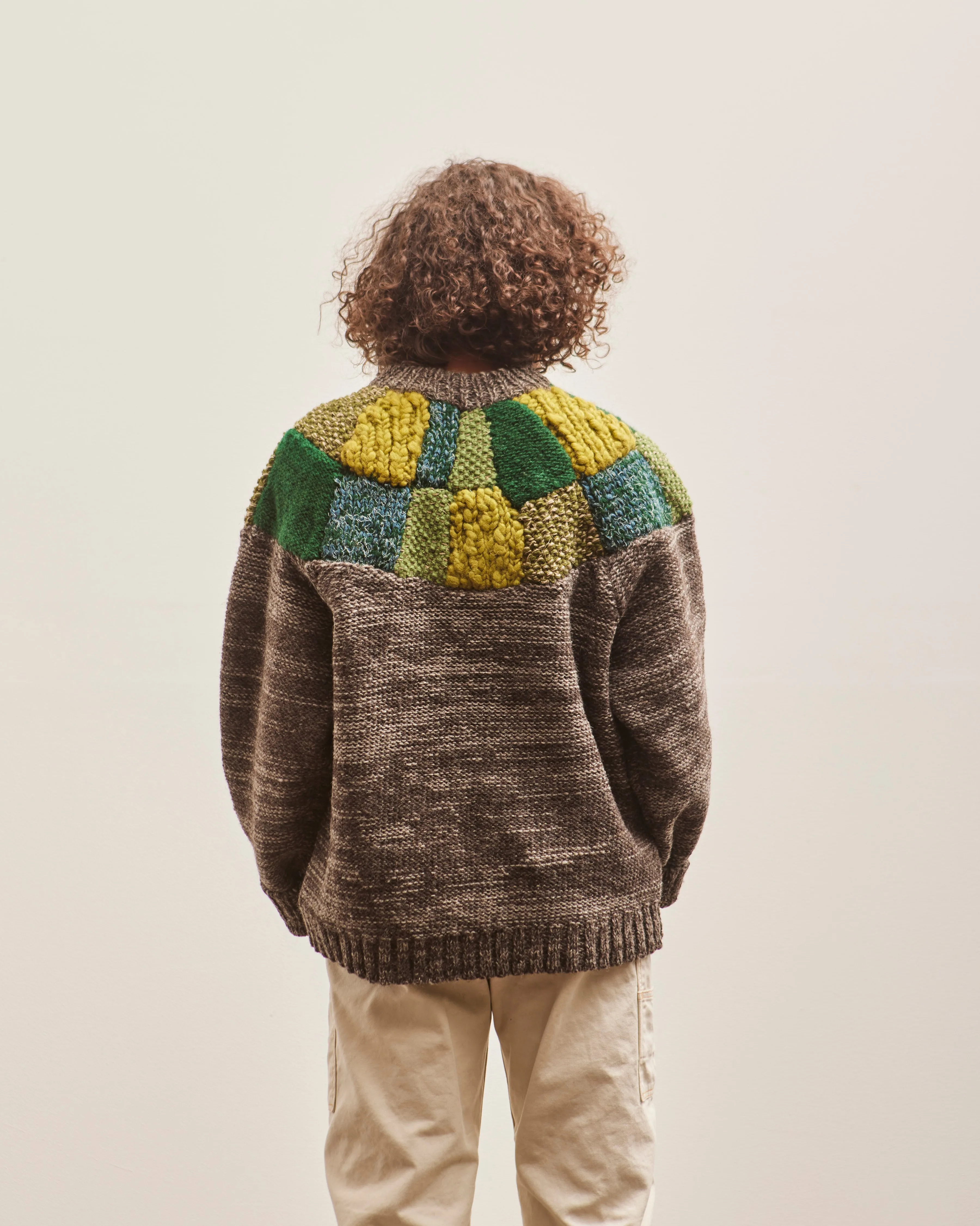 Kapital 3G Wool TUGIHAGI Crew Sweater, Green