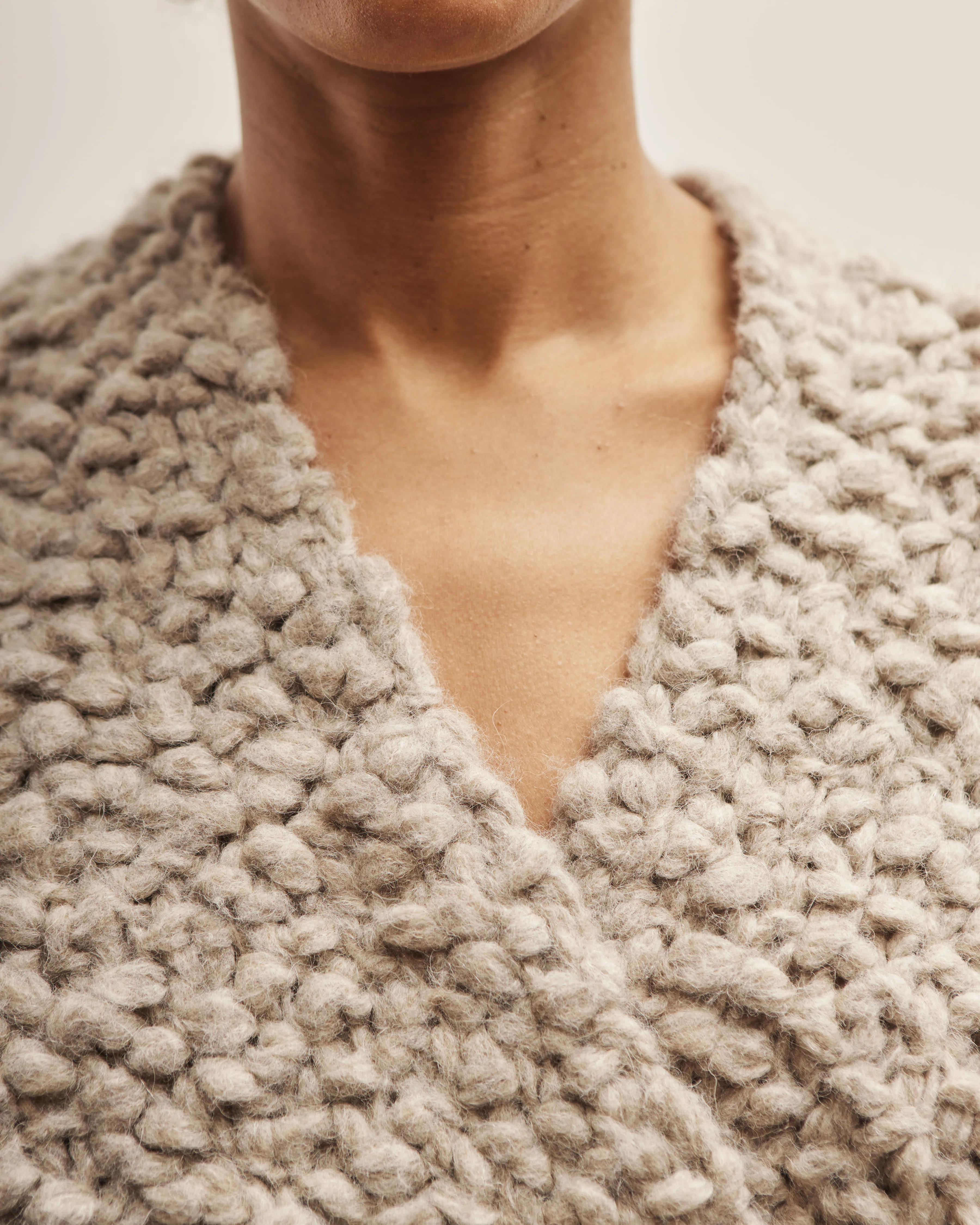 Lauren Manoogian Handknit Matta Cardigan, Granite