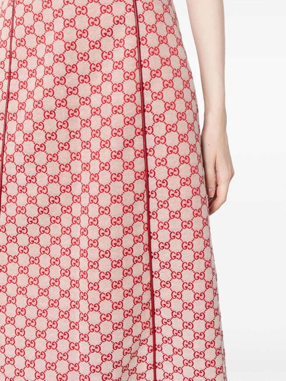 Logo Jacquard Midi Skirt