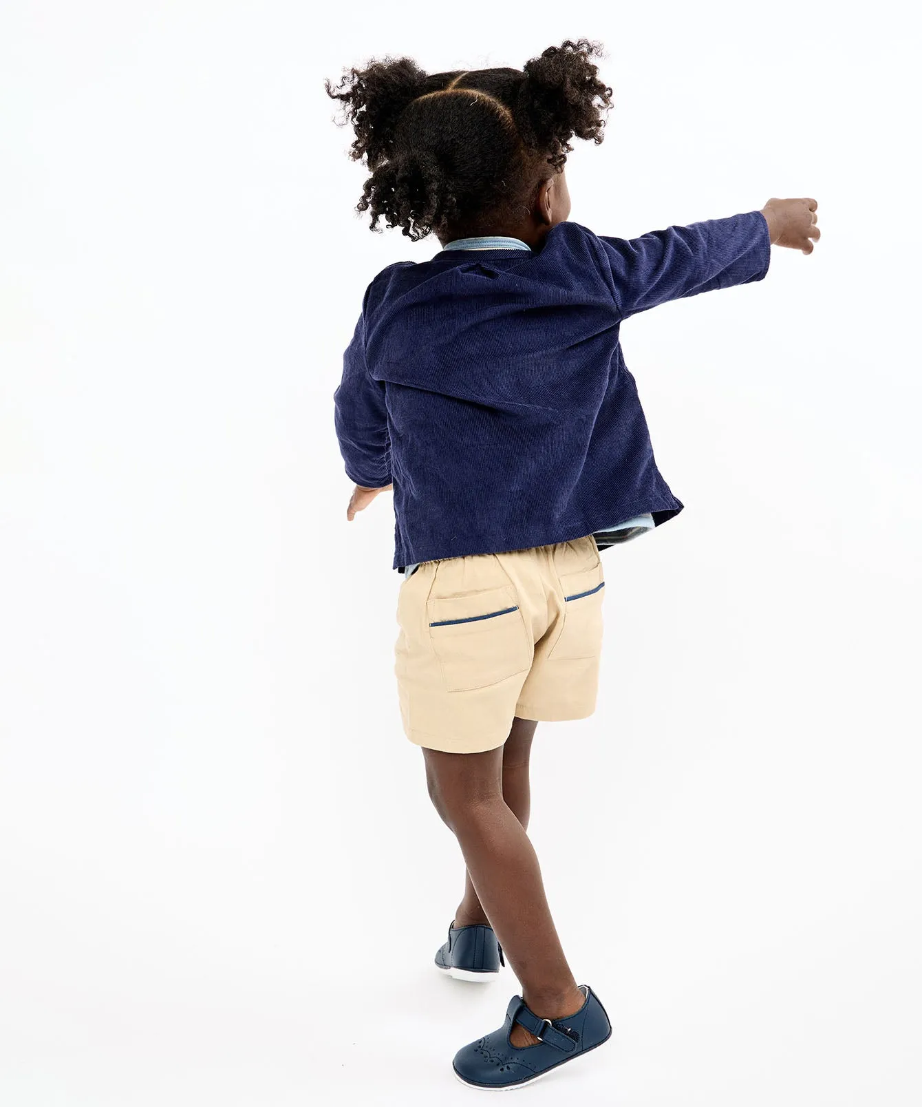 Lupo Baby Shirt, Navy Corduroy