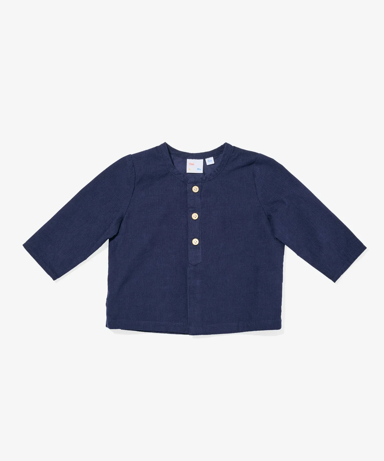 Lupo Baby Shirt, Navy Corduroy