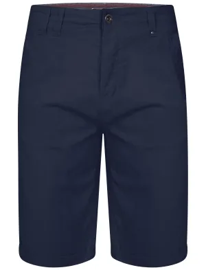 Luther Corduroy Turnup Hem Shorts in Midnight Blue - Dissident