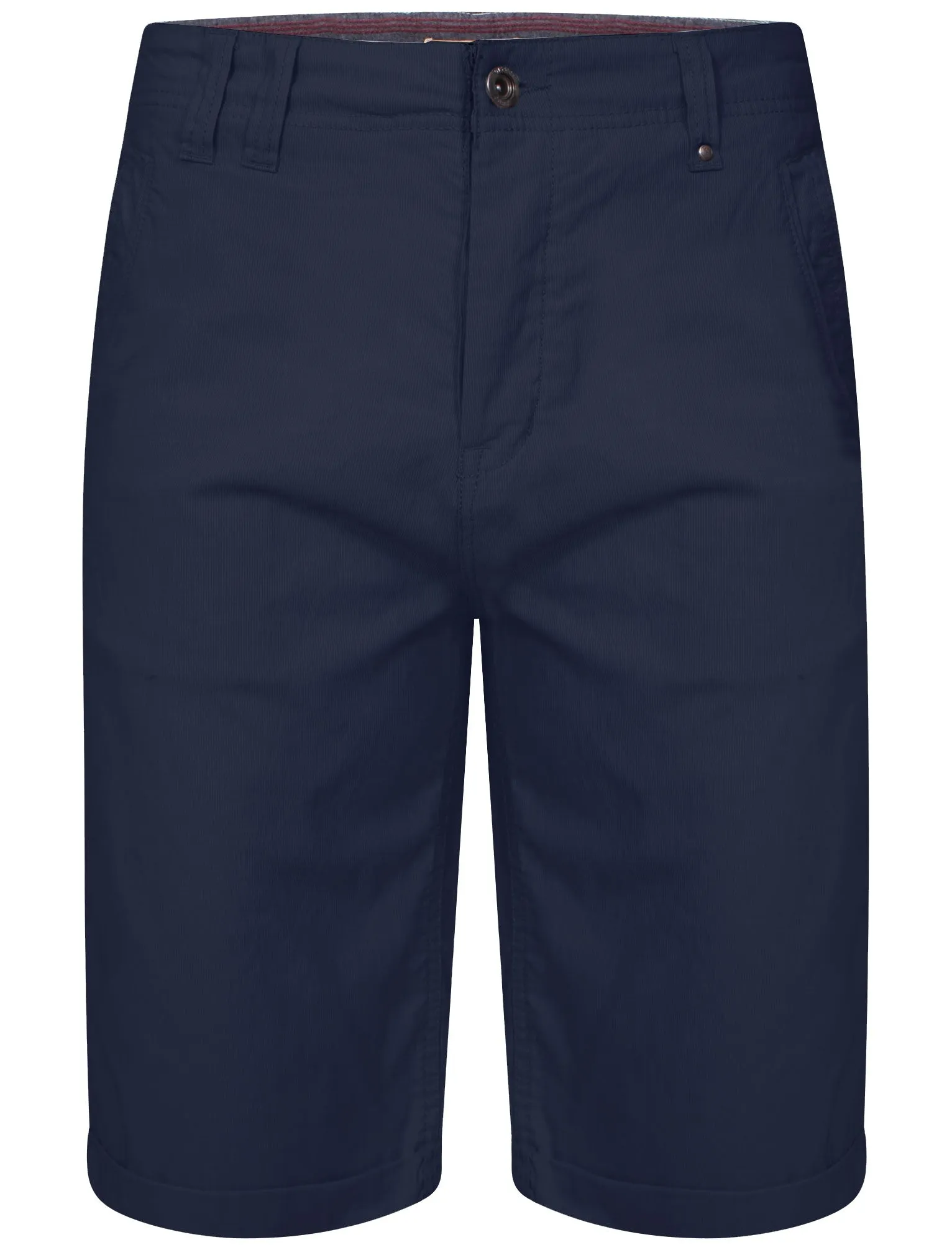 Luther Corduroy Turnup Hem Shorts in Midnight Blue - Dissident