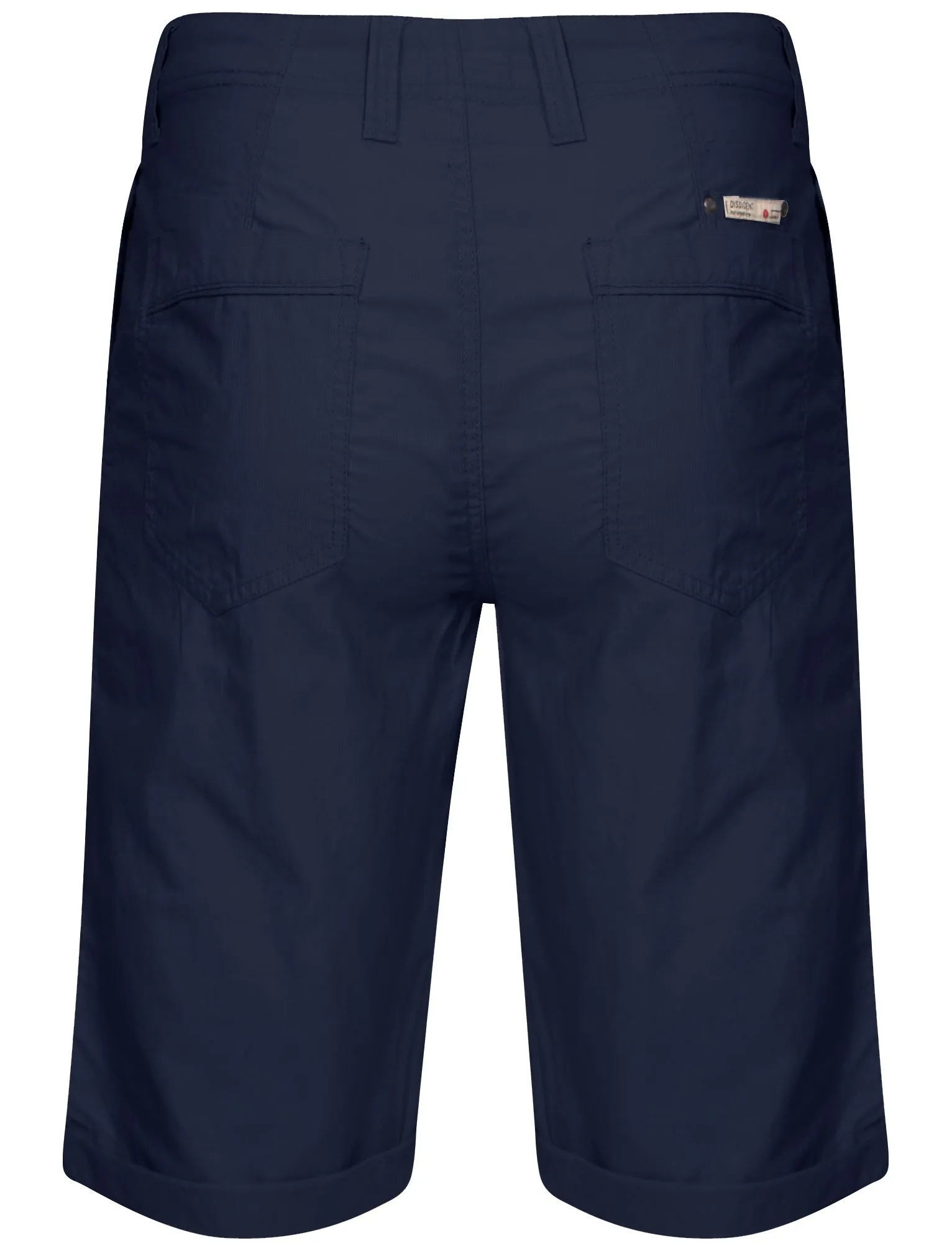 Luther Corduroy Turnup Hem Shorts in Midnight Blue - Dissident