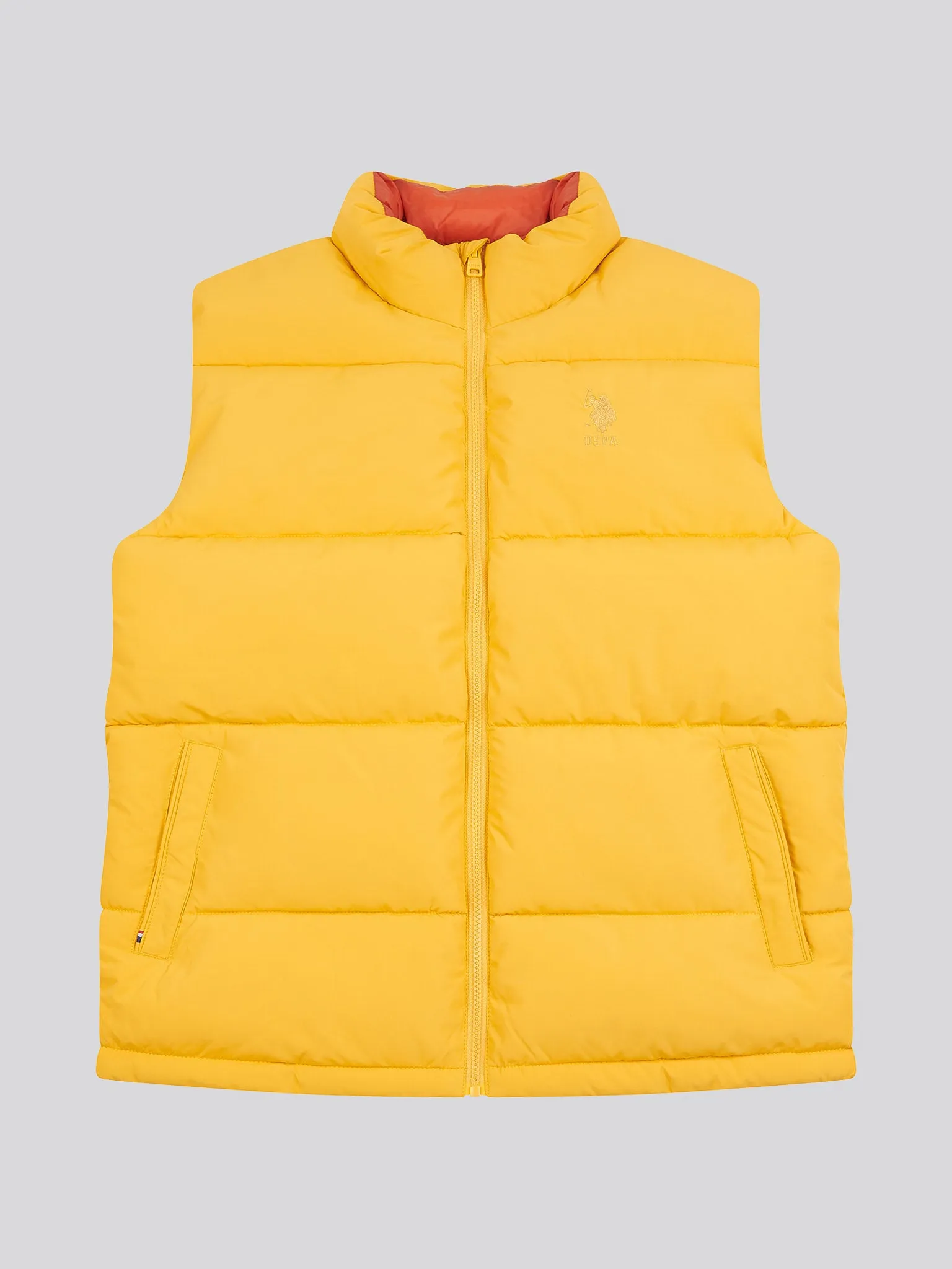 Mens Wide Baffle Gilet in Mango Mojito