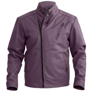 NWT Stylish Purple Men Stylish Synthetic  Leather Jacket