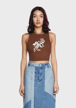 Obey Flaming Cupid II Rib Megan Tank Top