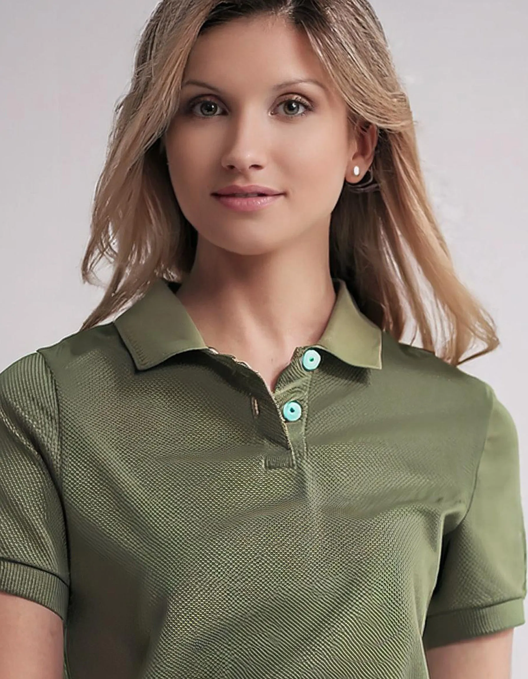 Olive Green Ribbed Polo Shirt