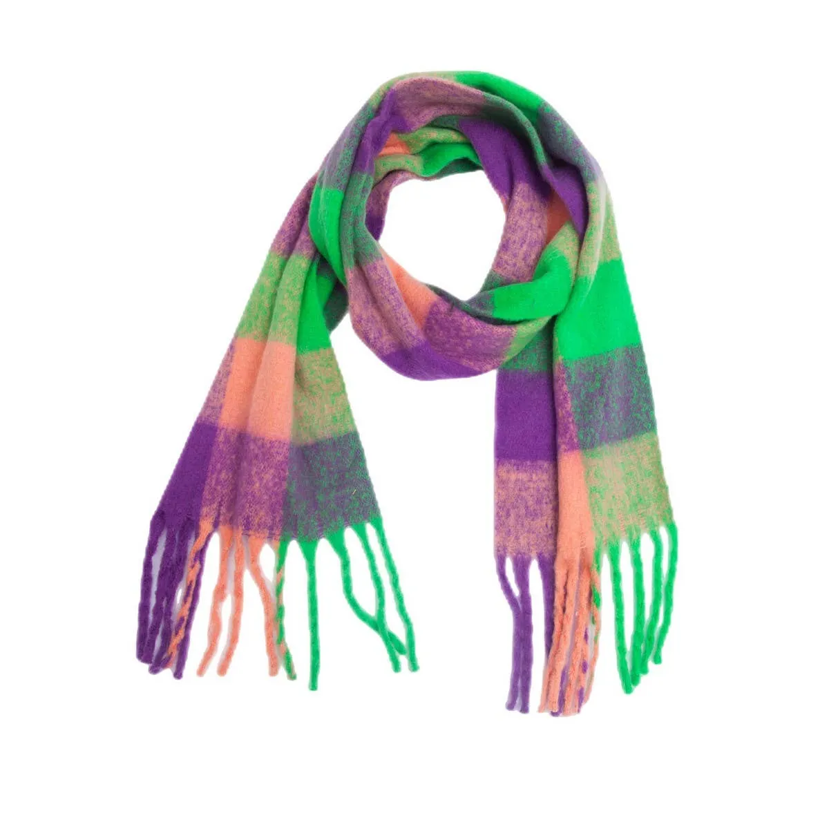 Plaid Pattern Scarf - Multi-Color 1