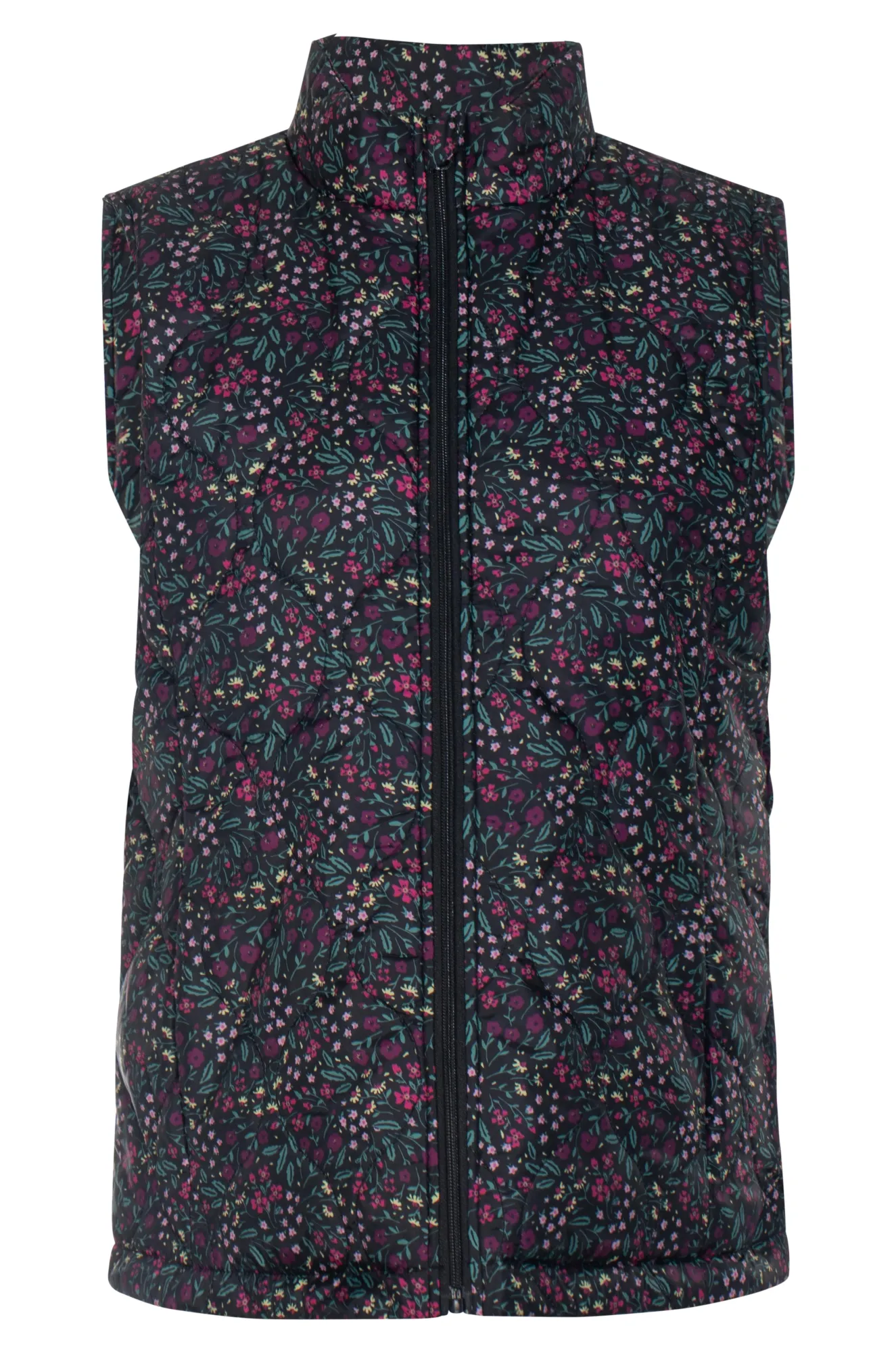 Printed & Quilted Vest | Berry Floral Ditsy | 6241ZZ