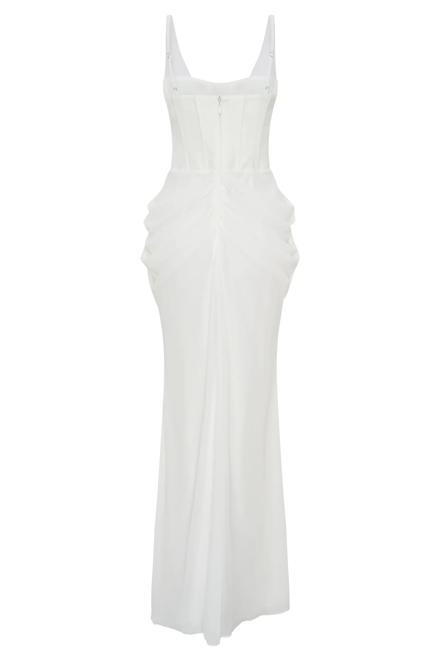 Roxanne Velvet Corset Maxi Dress - White