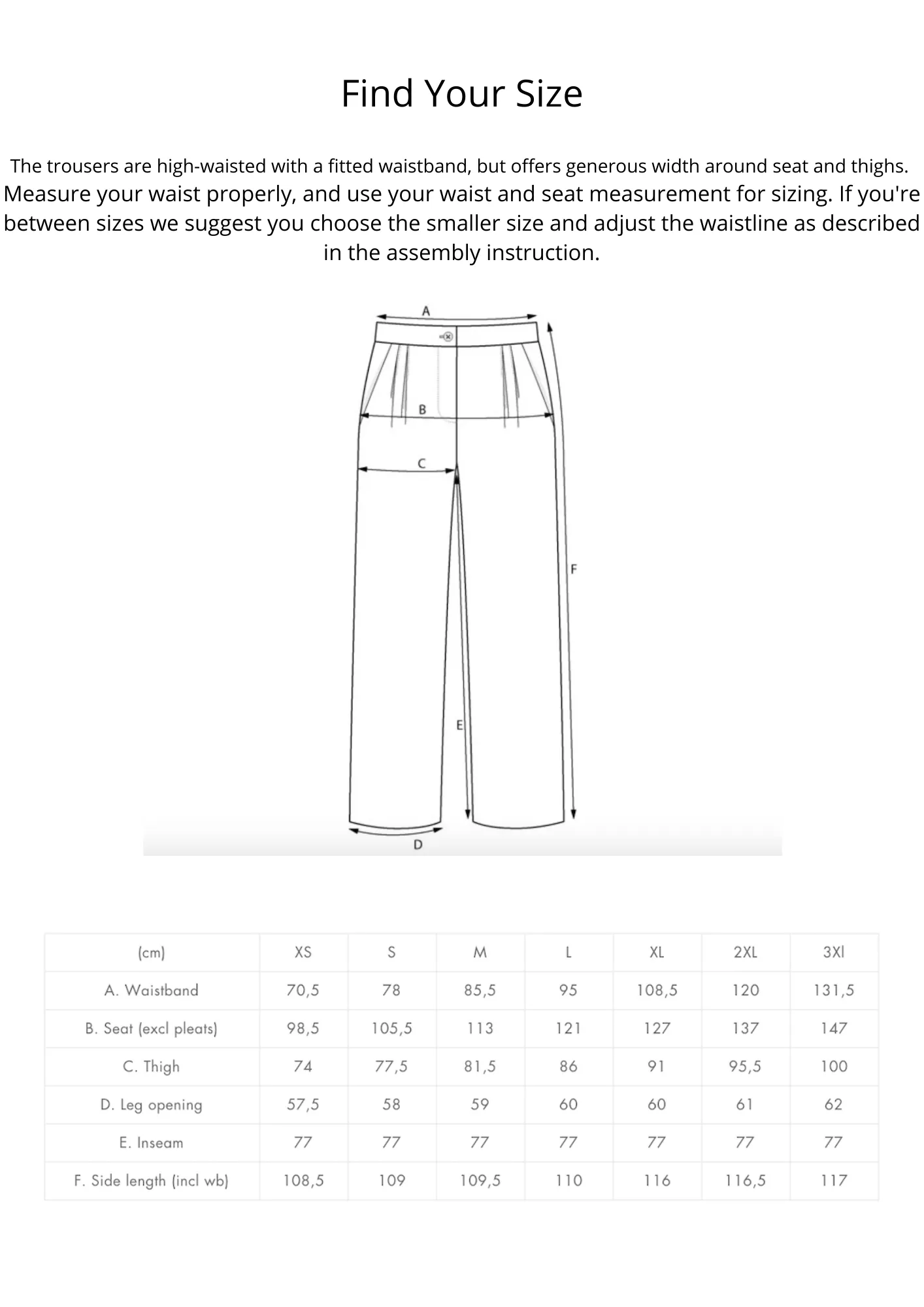 THE ASSEMBLY LINE • High Waisted Trousers Sewing Pattern (XS - L)