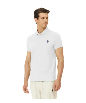 US POLO MEN COTTON PIQUE POLO SHIRT WITH BUTTONS