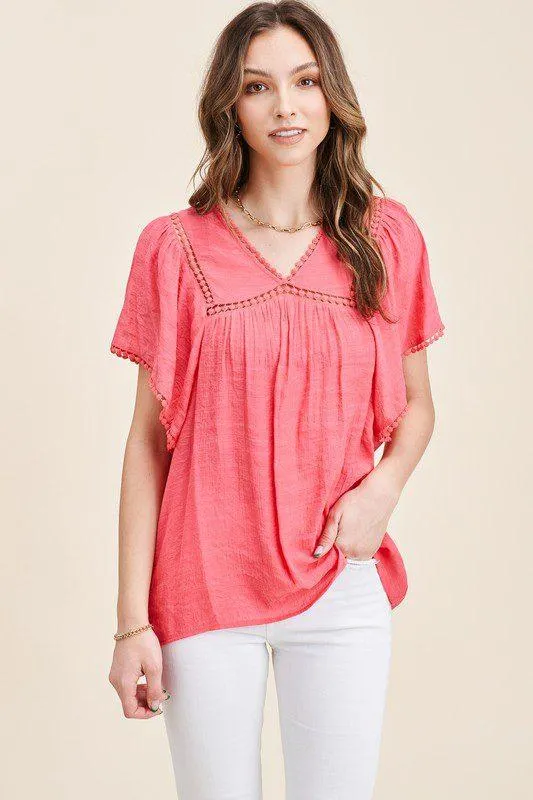 V-Neck Solid Top