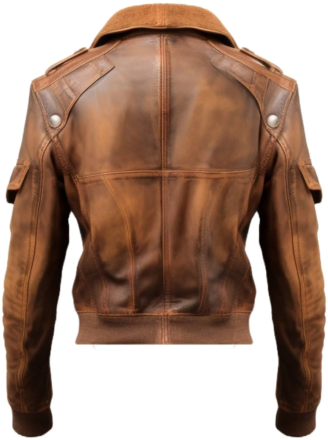 Women Brown distressed Leather Jacket